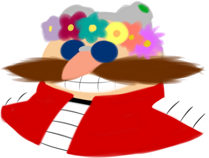 Dr Eggman And A Flower Crown By Mxrobotnik - Crown (742x559)