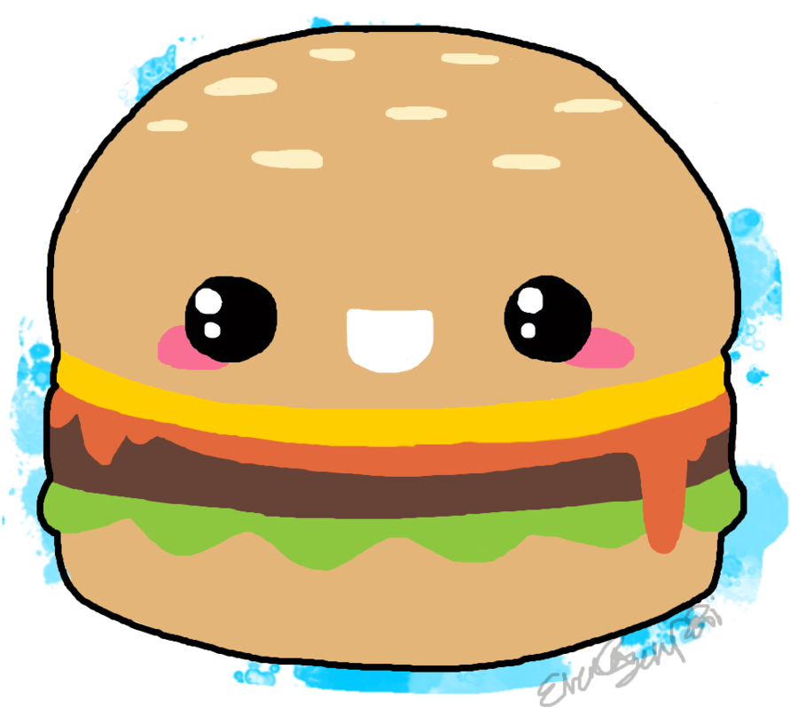 Chibi Cheeseburger By Elenasenpai On Deviantart - Drawing (917x872)