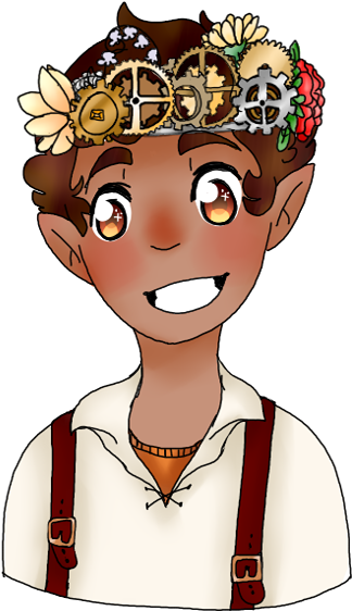 Leo Gear/flower Crown Re Do By Owl Mom - Cartoon (469x597)