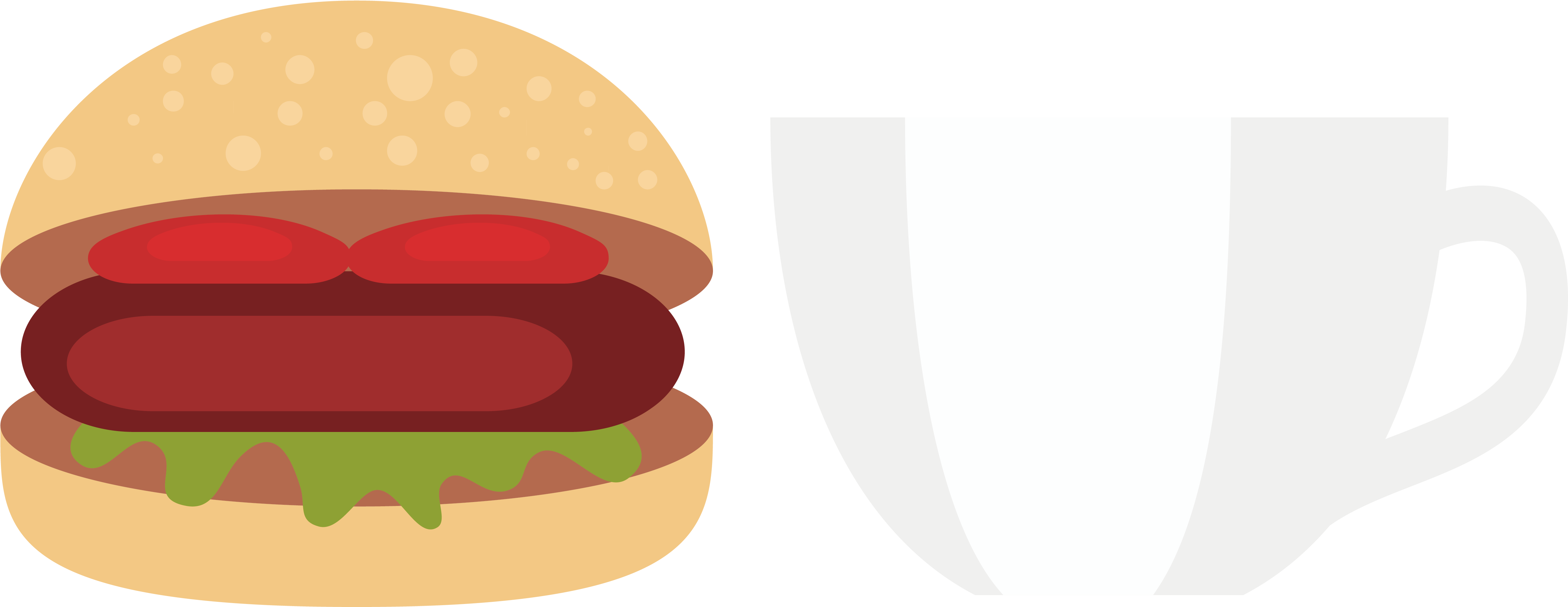 Cheeseburger Fast Food Cartoon Illustration - Hamburger (5750x2767)