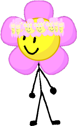 Flower W/ Flower Crown Of Flowers W/ Flower Crown By - Flower Battle For Dream Island (450x580)