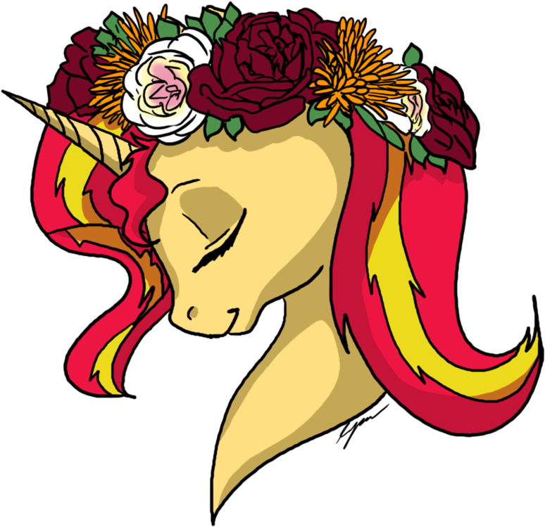 Sunset Shimmer Flower Crown By Xxcommandershepardxx - Illustration (935x854)