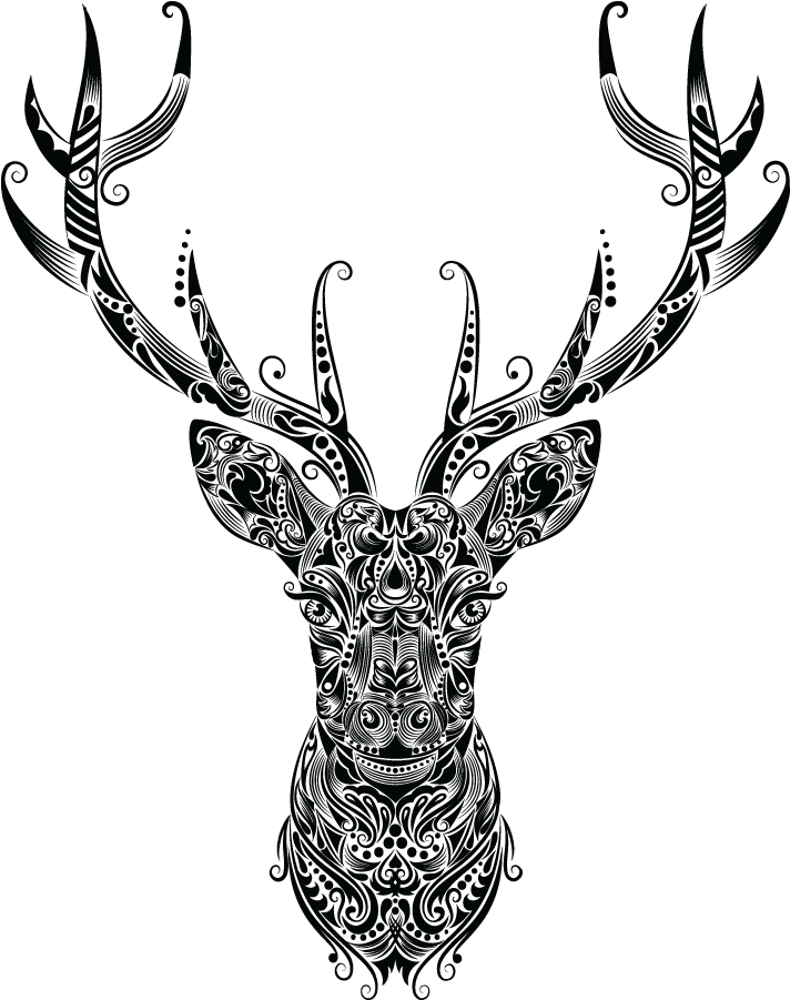 Illustration Of Pattern In A Shape Of A Deer Vector - Deer Pattern (900x900)