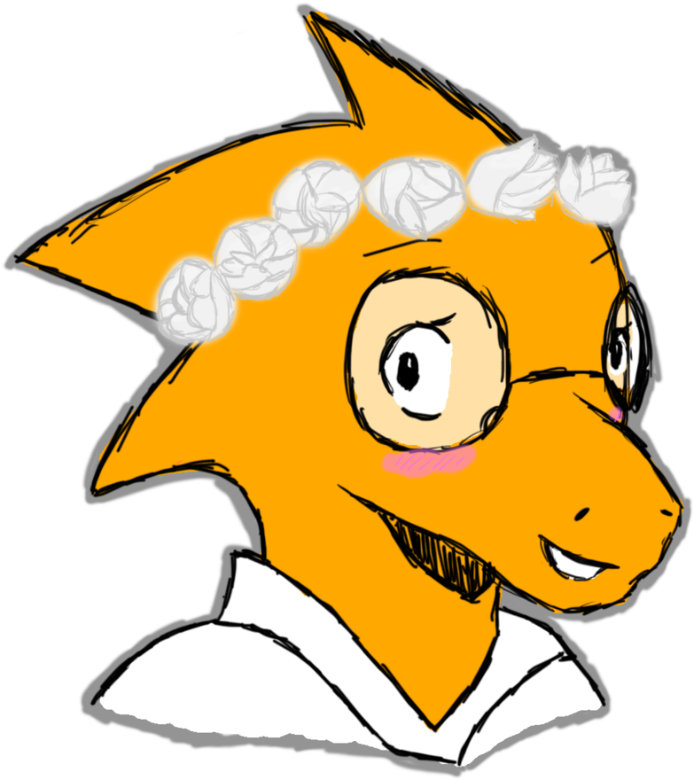 Alphys Flower Crown By Prince-galaxii - Cartoon (1024x1024)