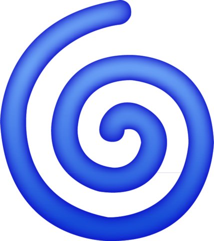 Cyclone Emoji - Blue Swirl Emoji Transparent (570x640)