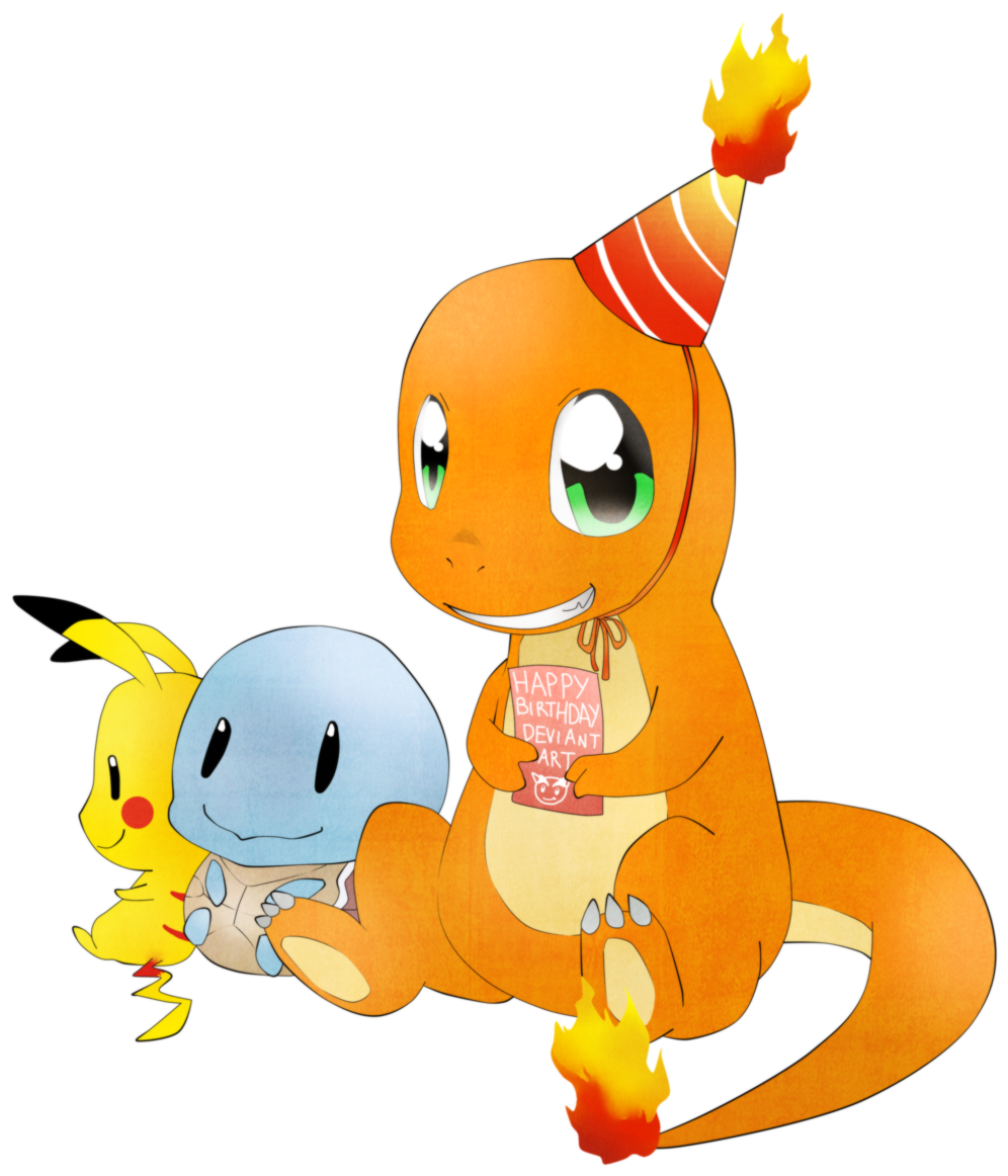 Happy Birthday Deviantart By Kyokochibi - Happy Birthday Pokemon Charmander (1024x1183)