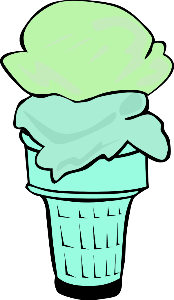Ice Cream Social Clip Art - Ice Cream Cone Clip Art (600x1034)