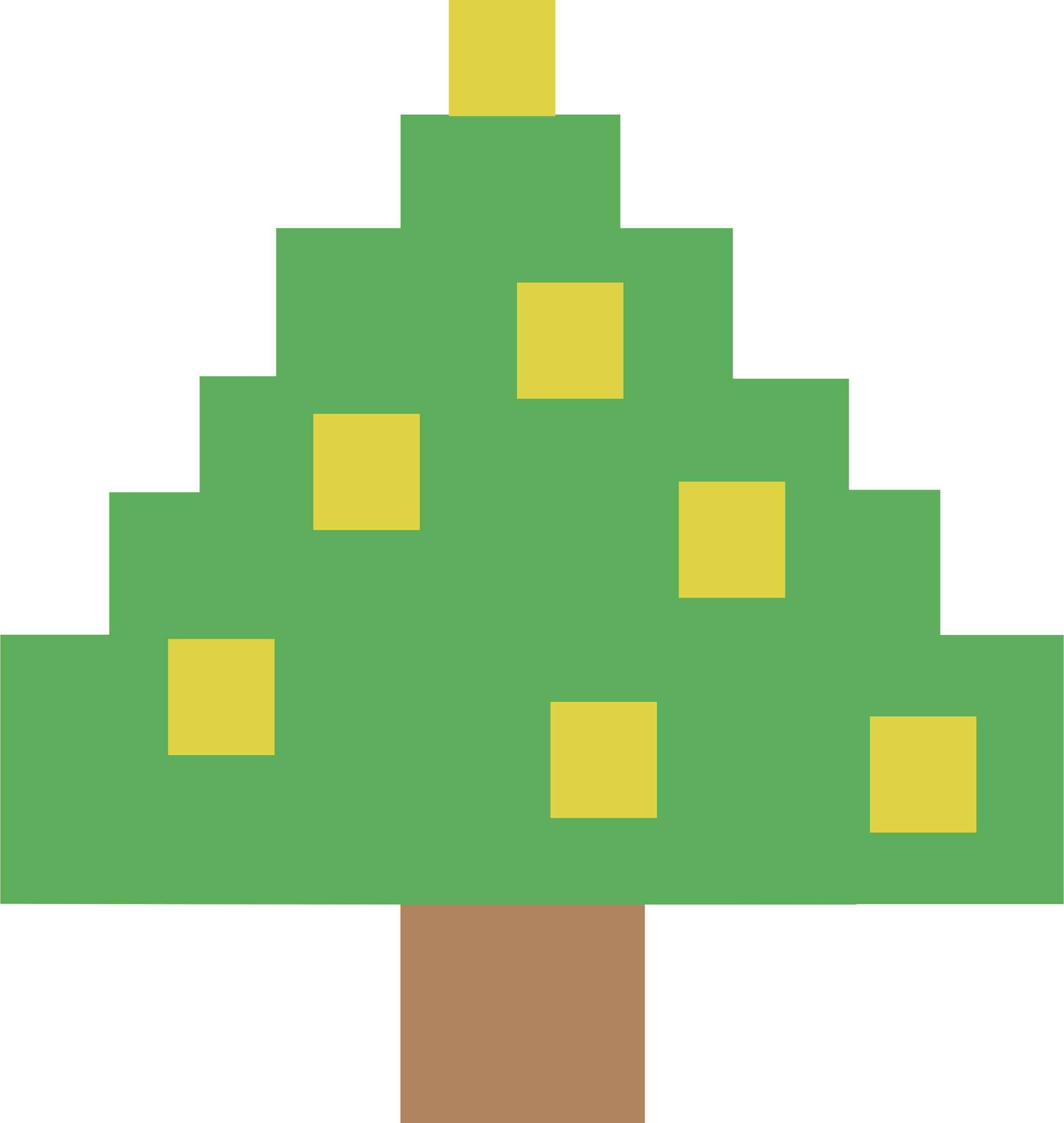 Clipart - 8 Bit Christmas Transparet (2274x2400)
