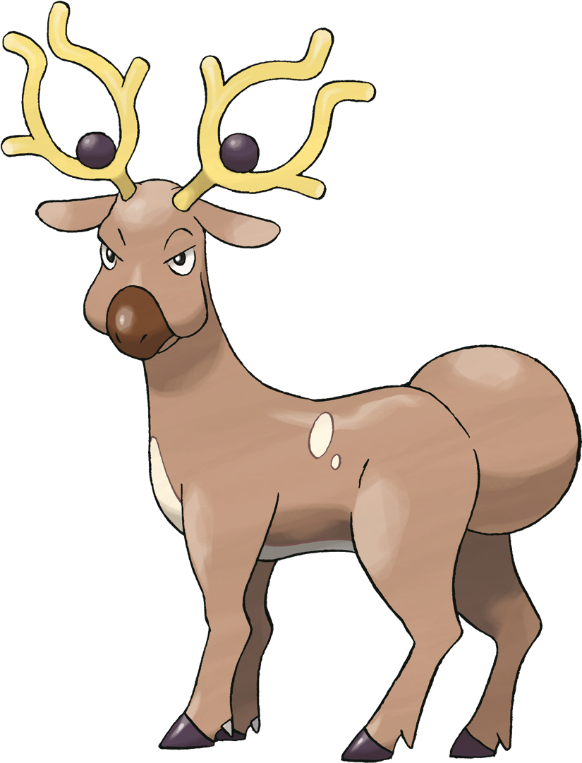 Staring At Its Antlers Creates An Odd Sensation As - Pokemon Stantler (1080x1080)