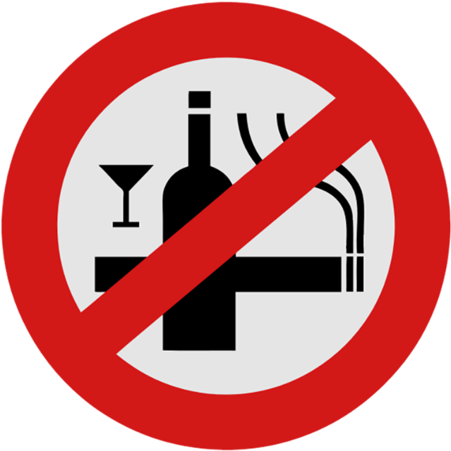 No Smoking Alcohol Sign - No Smoking And Alcohol (790x691)