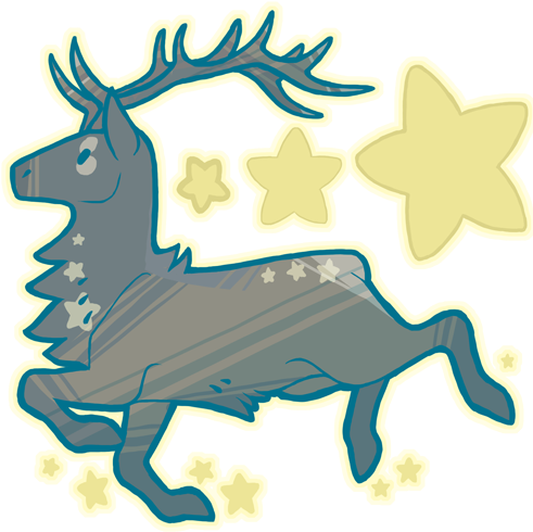 Space Elk By Kheisa - Reindeer (500x500)