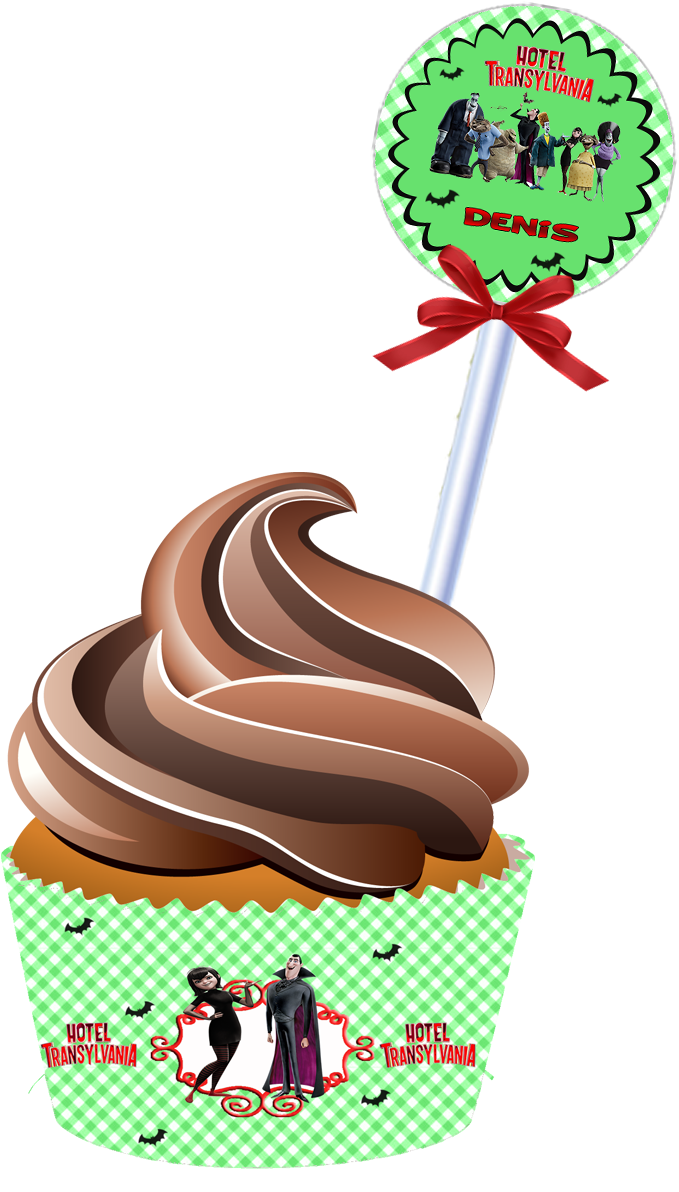 Transylvania Hotel Toppers Or Free Printable Candy - 12 X Colourful Happy Birthday Daddy Edible Wafer Card (977x1319)