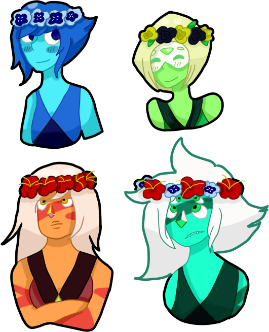Flower Crown Stickers - Flower Crown Stickers (531x654)