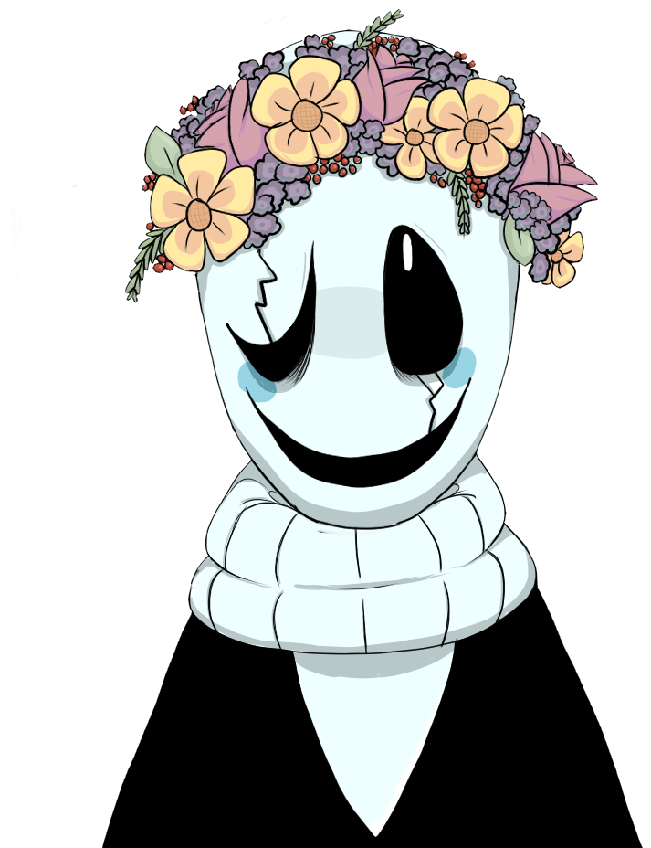 Flower Crown Gaster Sticker By Lordsquidge - Gaster Sticker (946x952)