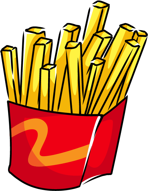 French Fries Hamburger Junk Food Fast Food - Batata Frita Desenho Png (690x686)