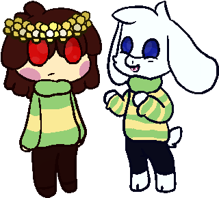 *asriel Gave You A Flower Crown By Cosmic-eevee - Cartoon (400x300)