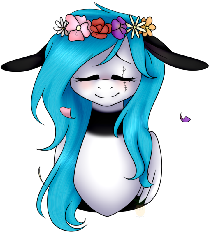 Flower Crown Ych For Itsashiepie By Daringpineapple - Cartoon (900x845)