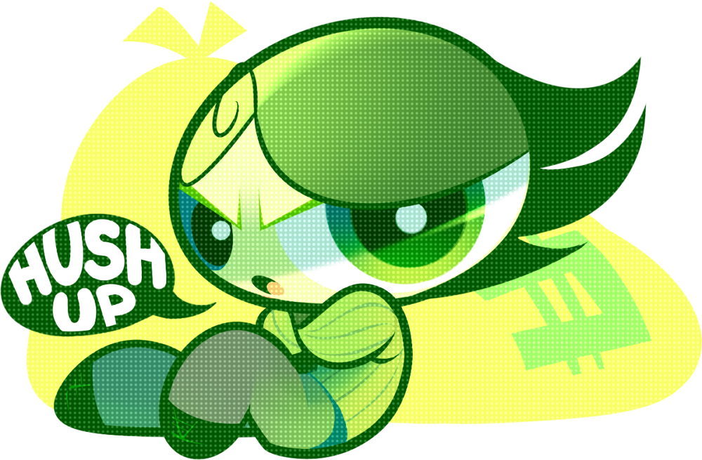 Hush Up By Jksketchy - Cartoon (1000x655)