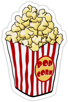 Drawn Popcorn Cute Cartoon - Cartoon Popcorn (375x360)