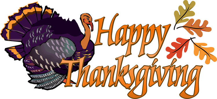 Happy Thanksgiving Clipart - Happy Thanksgiving Turkey Clipart (750x342)