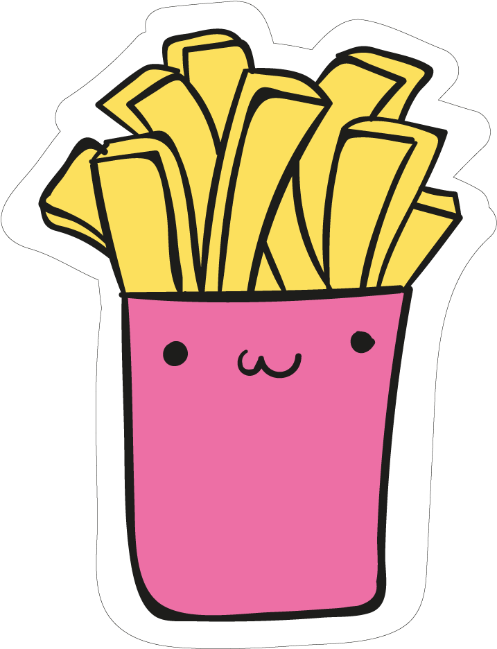Collection Cute Things - Batata Frita Desenho Png (1000x1000)