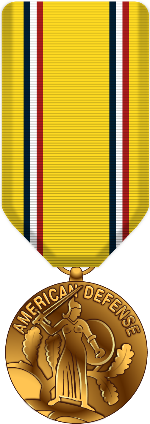 American Defense Service Medal - American Defense Service Medal Png (504x1421)
