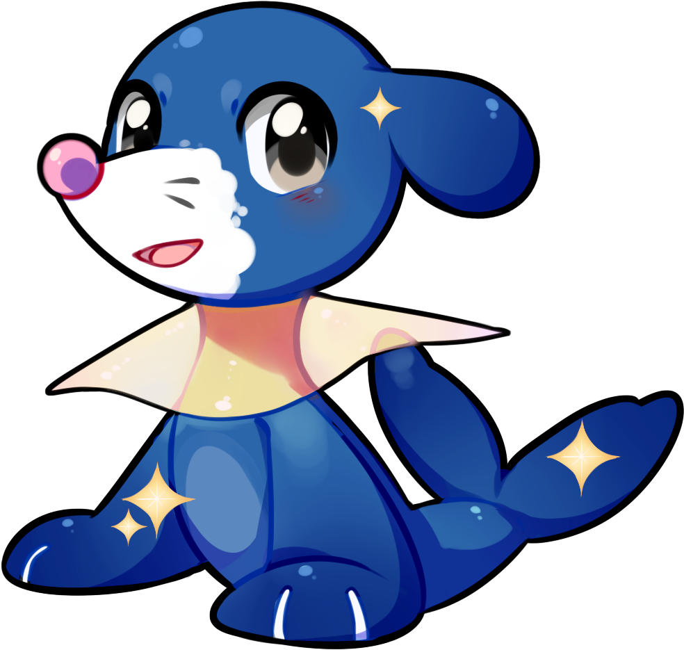 Popplio Shiny - Cartoon (1000x1000)