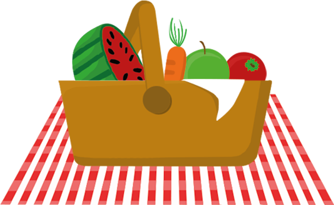 Picnic Baskets Clip Art - Picnic Baskets Clip Art (1000x1000)