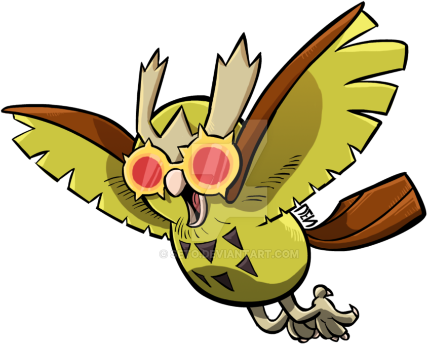 Shiny Noctowl By Seto On Deviantart - Noctowl Shiny (992x805)