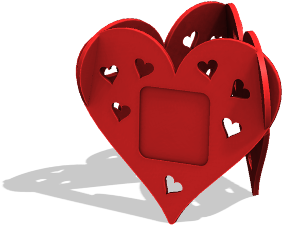 Heart Photo Frame 3d Model Stl - Hose Reel (676x500)