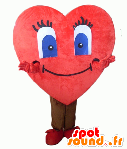 Mascot Red Heart, Giant Cute - Tohyokun New Spotsound Masot Yuru-chara Brown (600x600)