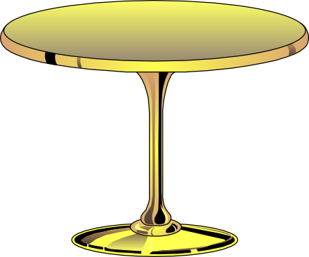 Cool Clip Art Table Free Shiny Round Table Clip Art - Jelly On A Plate (444x370)