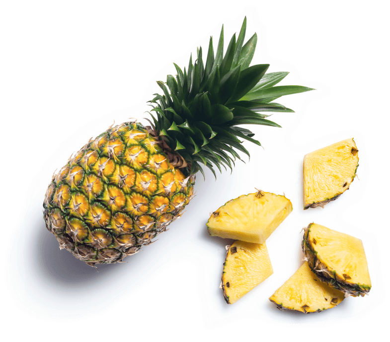 Achieve A Balance Of Health And Taste - Pineapple Top View Png (950x800)