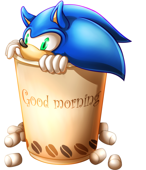 Sonic Wishes You Good Morning By Yochanan-dreamer - Sonic Hedgehog Goodmorning (600x617)