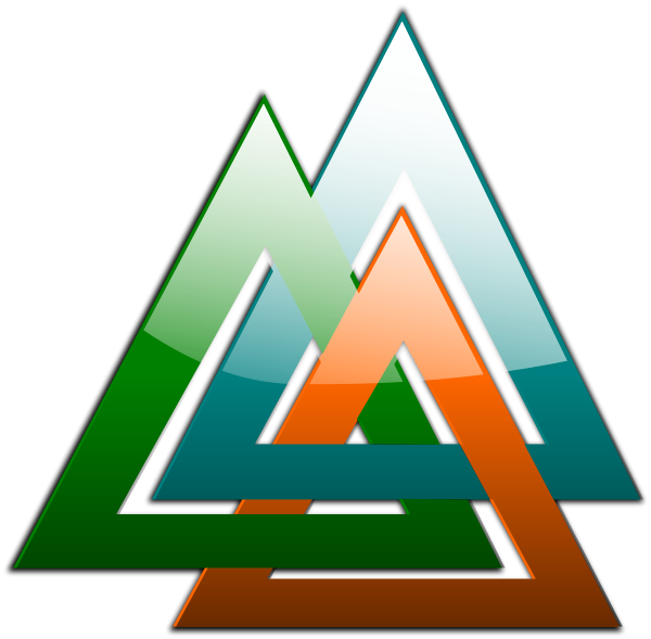 3 Triangles Linked Png Images - 3 Triangles (600x589)