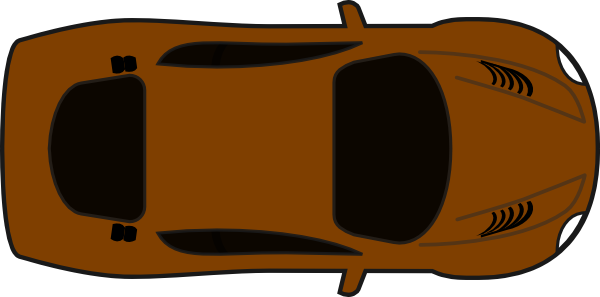 Clipart Car Top View Brown Clip Art At Clker Com Vector - Car Sprites For Scratch (600x297)