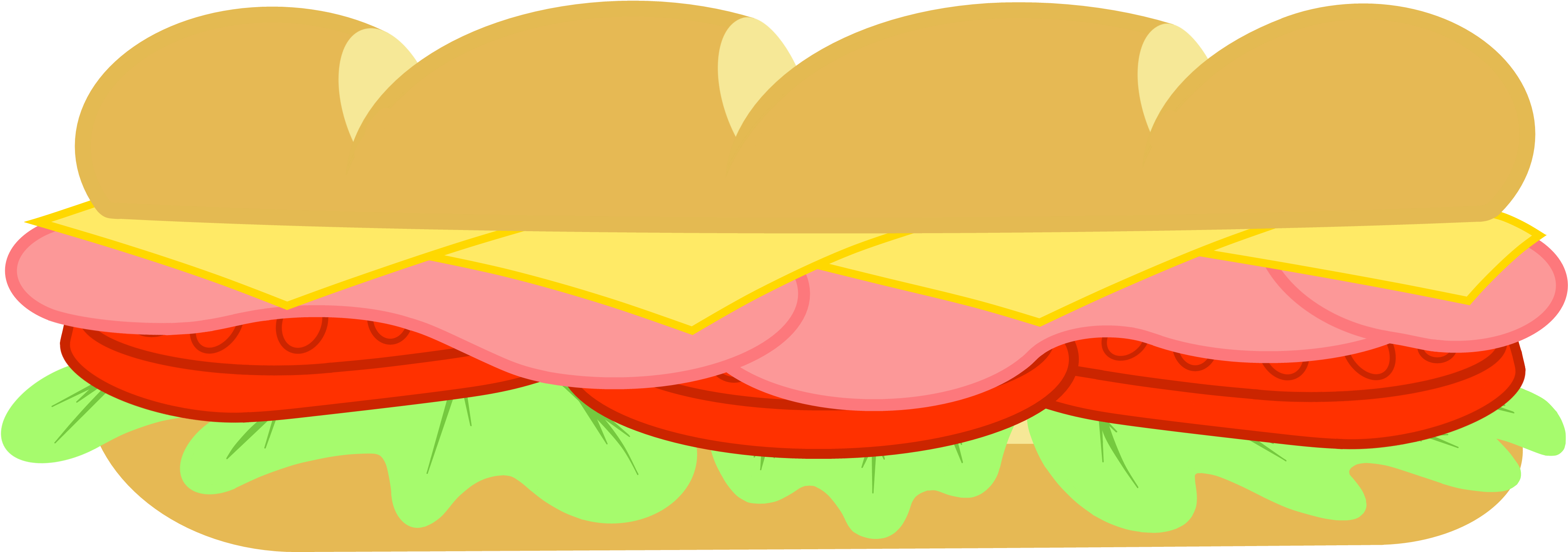 Submarine Sandwich Breakfast Sandwich Butterbrot Ham - Submarine Sandwich Breakfast Sandwich Butterbrot Ham (4000x1477)