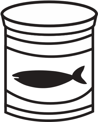 Line Can Tuna Meal - Imagen De Glass Para Colorear (550x550)