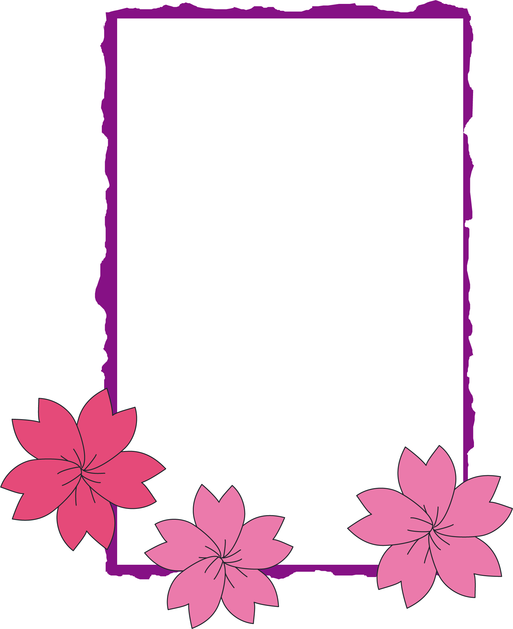 Purple Vector Japanese Border 1708*2095 Transprent - Purple Vector Japanese Border 1708*2095 Transprent (1708x2095)