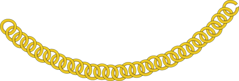 Free Gold Chain 1 - Gold Chain Clipart (800x274)