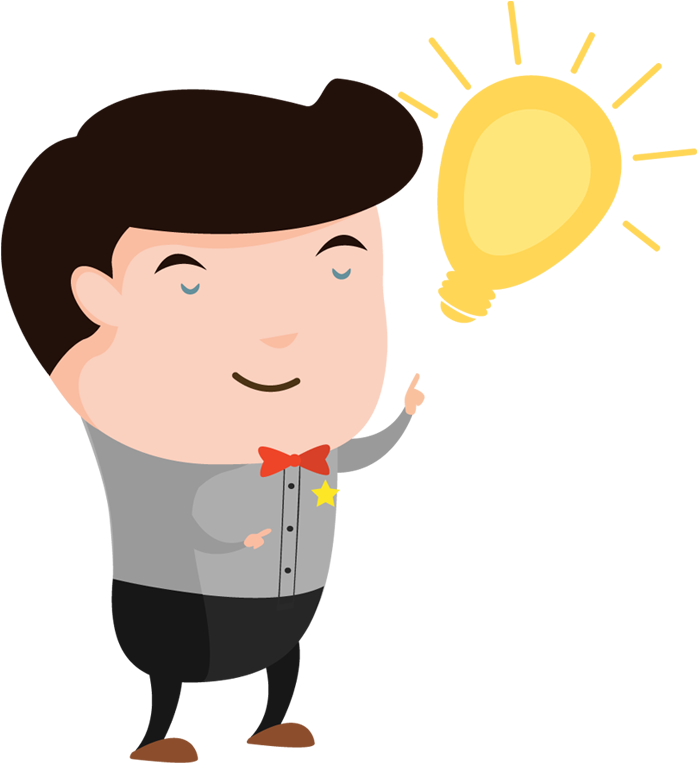 Images Of People Thinking - Man With Idea Cartoon (700x770)