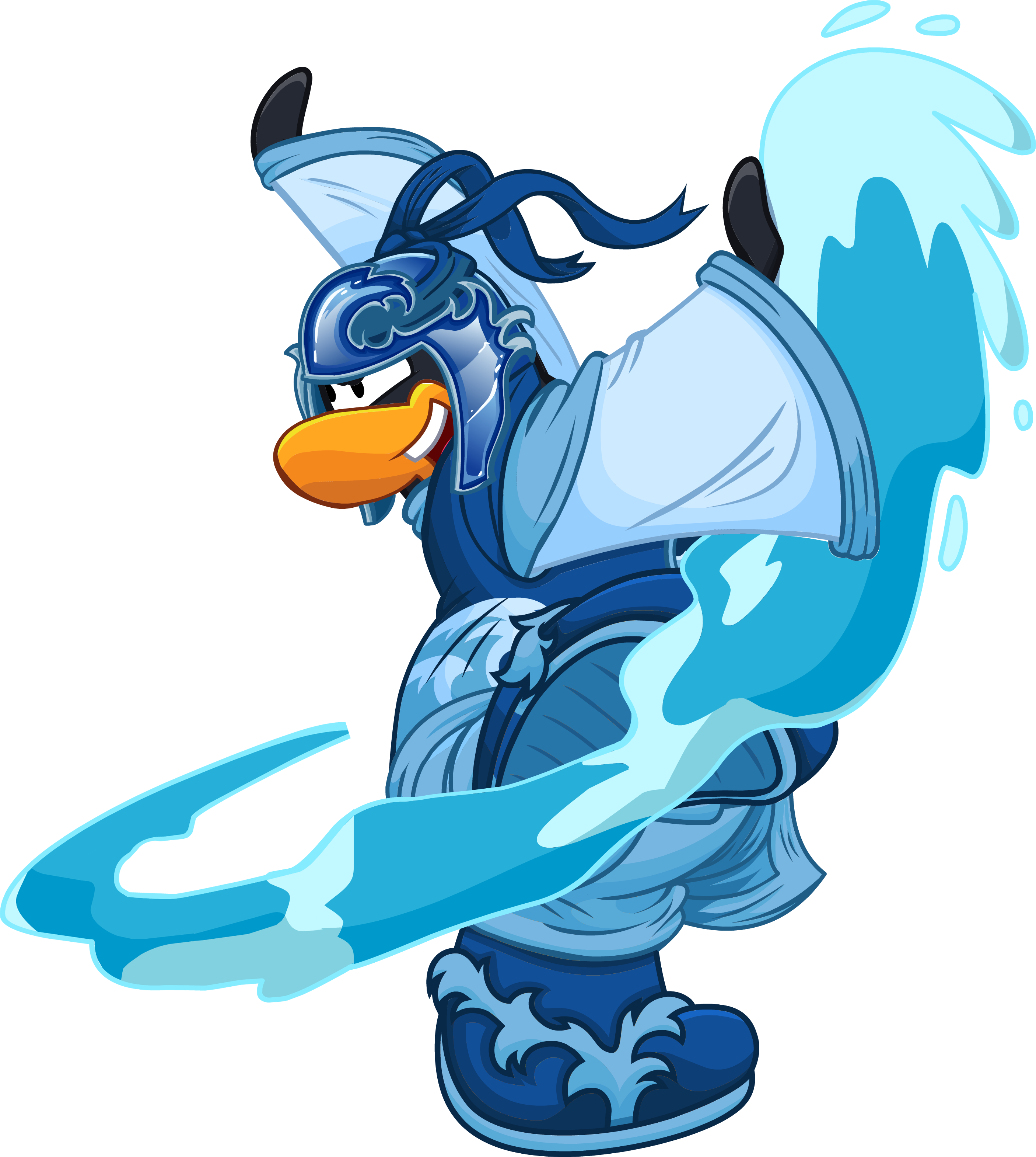Water Ninja - Club Penguin Water Ninja (2812x3138)