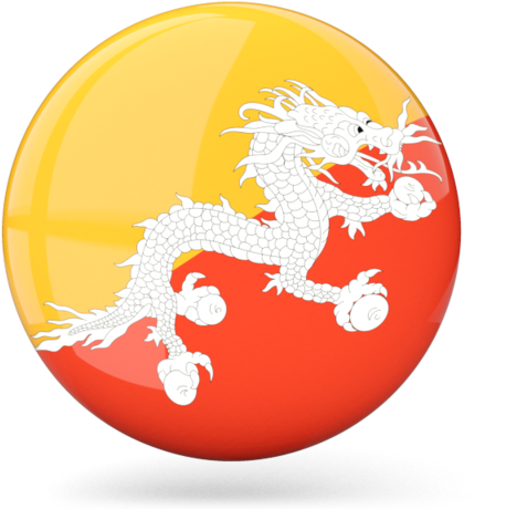 Illustration Of Flag Of Bhutan - Bhutan Flag Icon (640x480)
