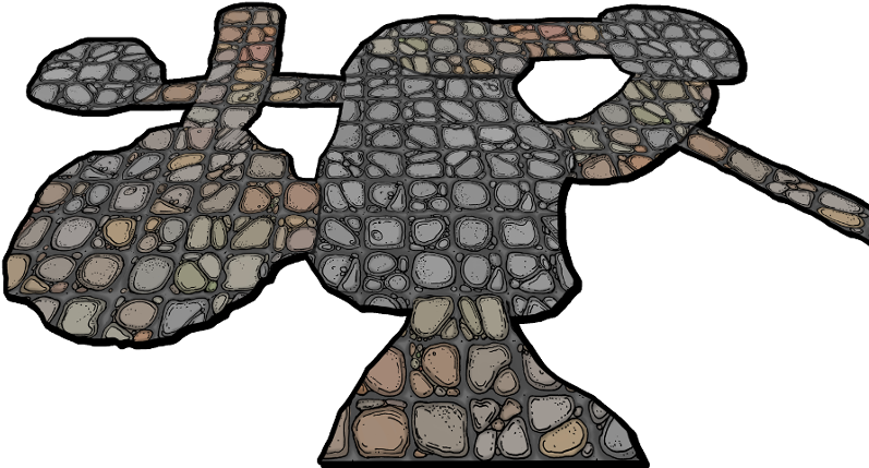 Mock Up Of Possible Cave Layout Using Simple Cavern - Cave (800x589)