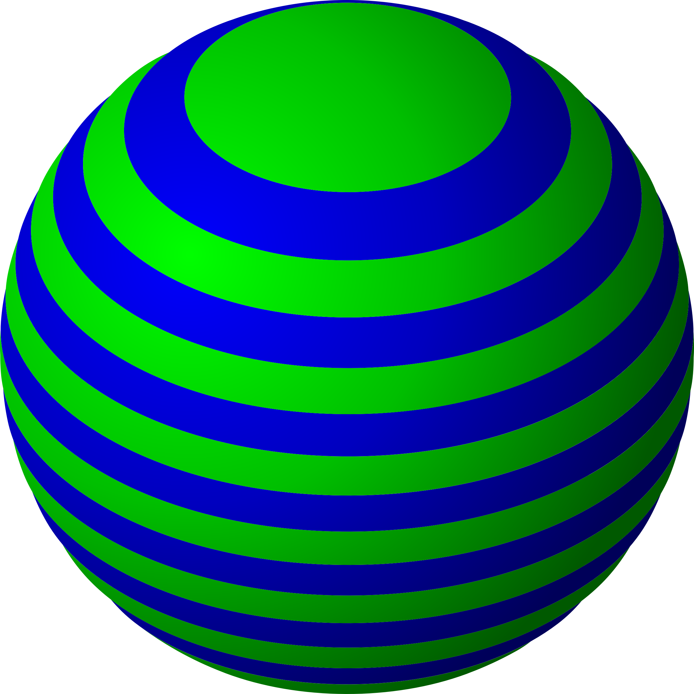 Stripe Clipart Stripy - Striped Ball (2400x2398)