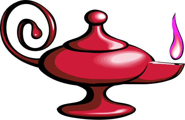 Magic Lamp Gene Aladdin Vector Clip Art Bhdtcq Clipart - Lampara De Aladino Vector Png (600x389)