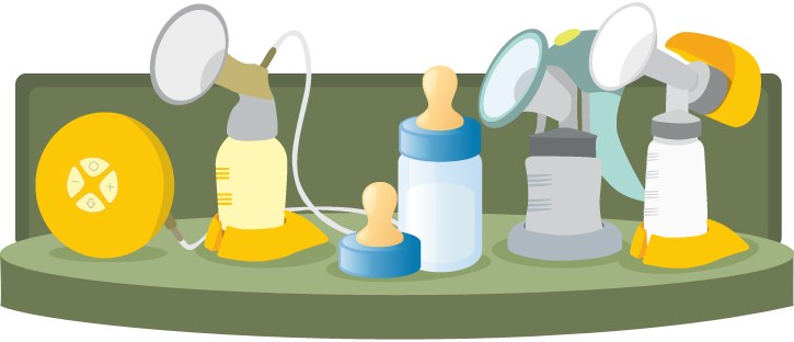 Convenient Breastfeeding - Breast Pumping Clip Art (725x312)