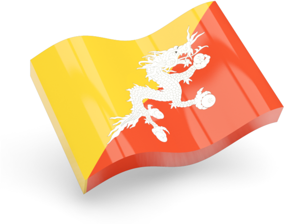 Illustration Of Flag Of Bhutan - Bhutan Flag National Country Giclee On Canvas Design (640x480)