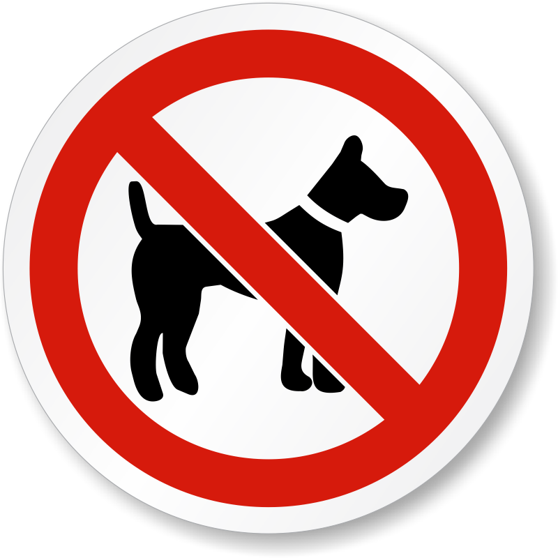 No Dog Allowed Iso Prohibition Safety Symbol Label - No Dogs Allowed Sign (800x800)
