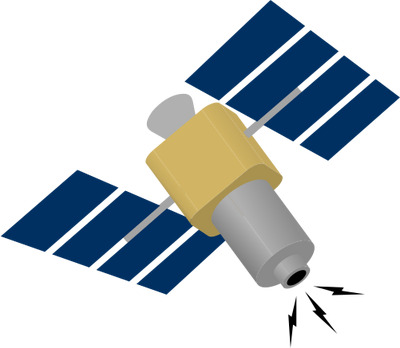Ian Symbol Communications Satellite4 - Satellite Communication Png (400x348)